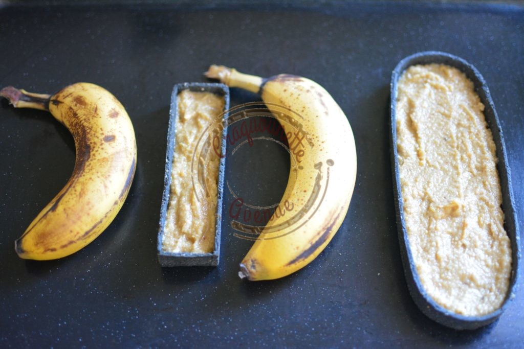 Tarte soufflée à la banane avant cuisson