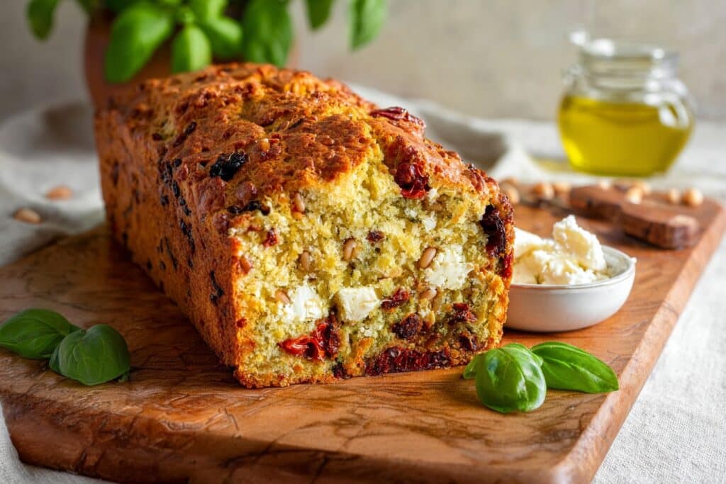 cake tomates séchées feta