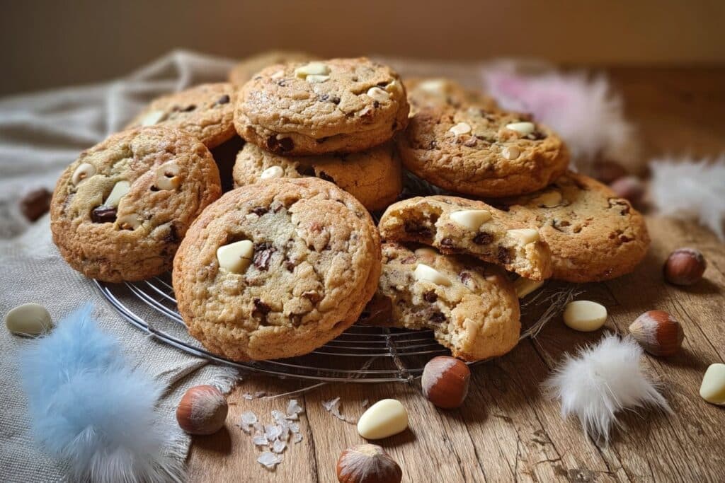 cookies chocolat blanc noisettes