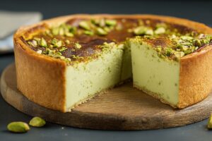 flan pâtissier à la pistache