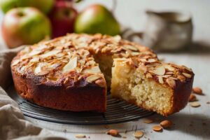 gâteau moelleux pommes amandes