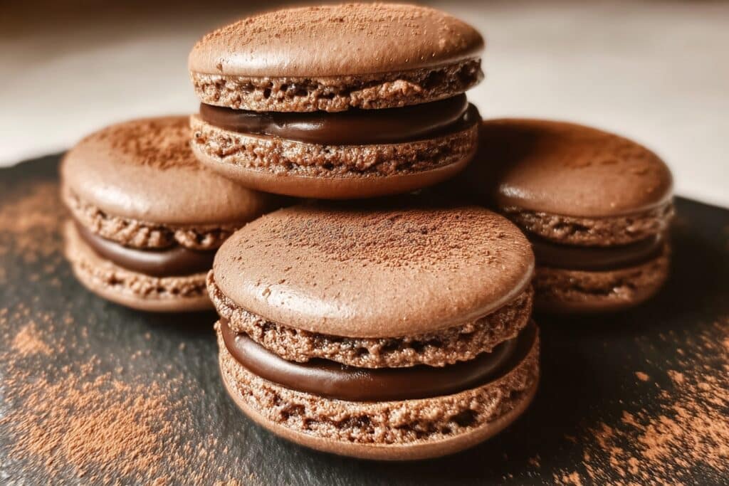macarons chocolat intense