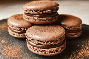 macarons chocolat intense