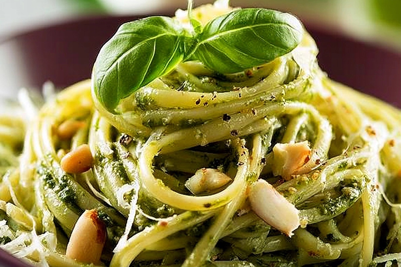 pâtes au pesto maison