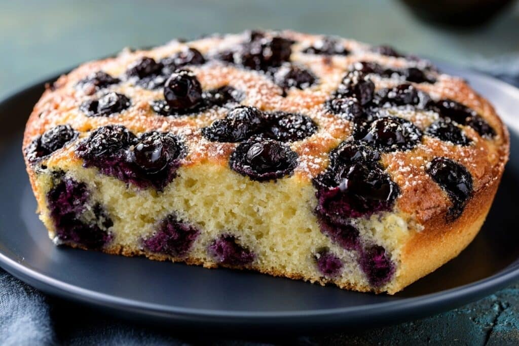 gâteau aux myrtilles