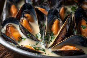 Moules à la crème et au vin blanc : mon astuce pour une sauce parfaitement onctueuse